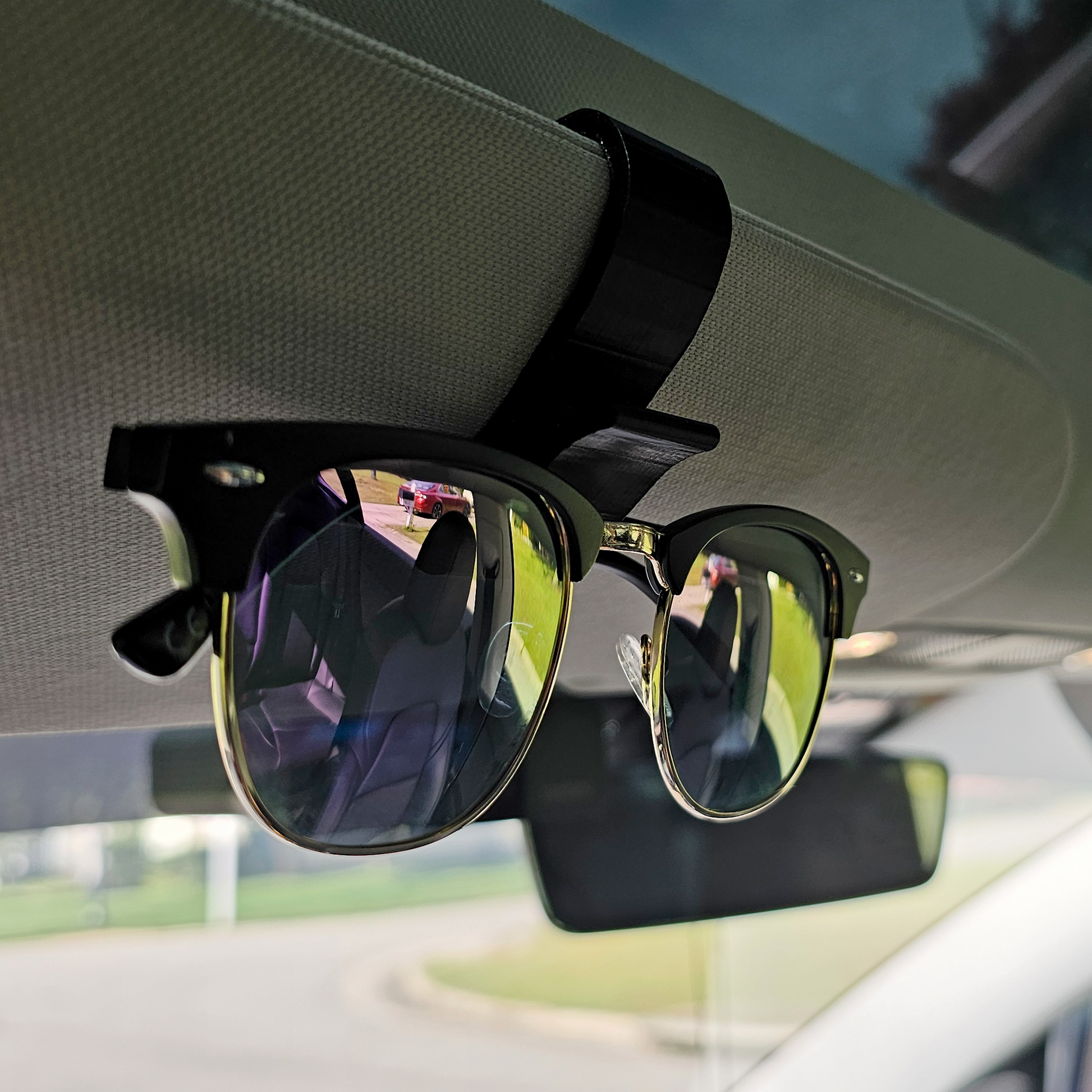 Tesla Model 3 & Y Sunglasses Visor Clip & Ticket Holder (2-Pack) – 3D Printed, Durable, Easy Install – Sleek USA-Made Accessory